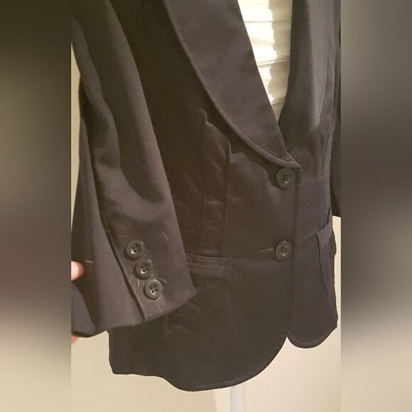 RICKI'S *NWOT* CLASSIC  Black Fitted 3/4 Sleeve Jacket Blazer STUNNING. Size 6. - Picture 12 of 14